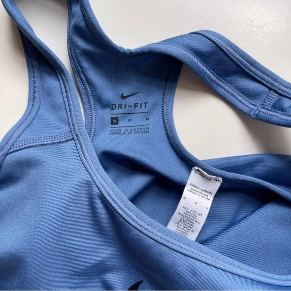 Nike Women's Dri-Fit Blue Sports Bra - Picture 4 of 5